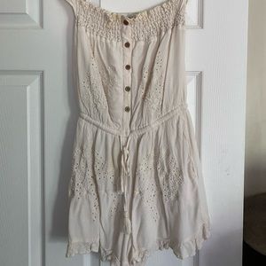 AEO Lace Linen Romper